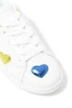 Kids Mini Lane Love Heart Leather Sneakers